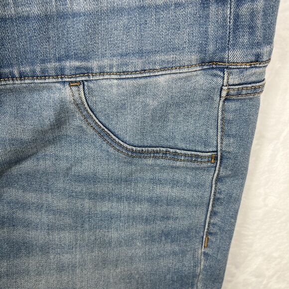 Old Navy Rockstar Super Skinny Jeggings Elastic Waist Blue Pull On Size 18 - Picture 3 of 7
